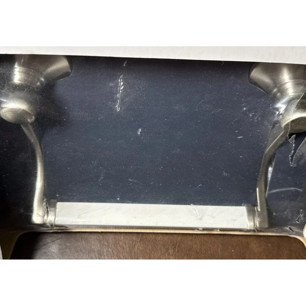 KOHLER BANCROFT Hand Towel Holder Brushed Nickel / Silver with White Bar NEW